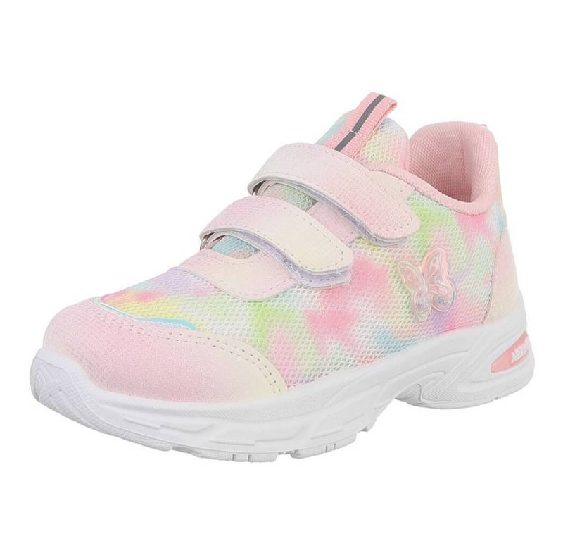 Ital-Design Leichte Kinderschuhe mit Klettverschluss für Freizeit und Sport Sneaker (89545294) Flach Freizeitschuhe in Rosa von Ital-Design