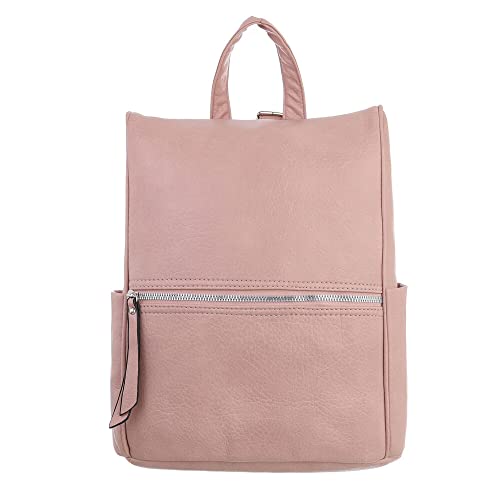 Ital Design MITTELGROßE DAMEN RUCKSACK KUNSTLEDER FREIZEITTASCHE ALTROSA von Ital Design