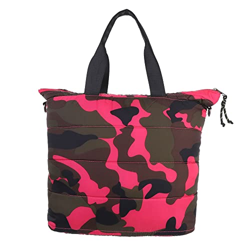 Ital Design MITTELGROßE DAMEN SCHULTERTASCHE TEXTIL HANDTASCHE PINK MULTI von Ital Design