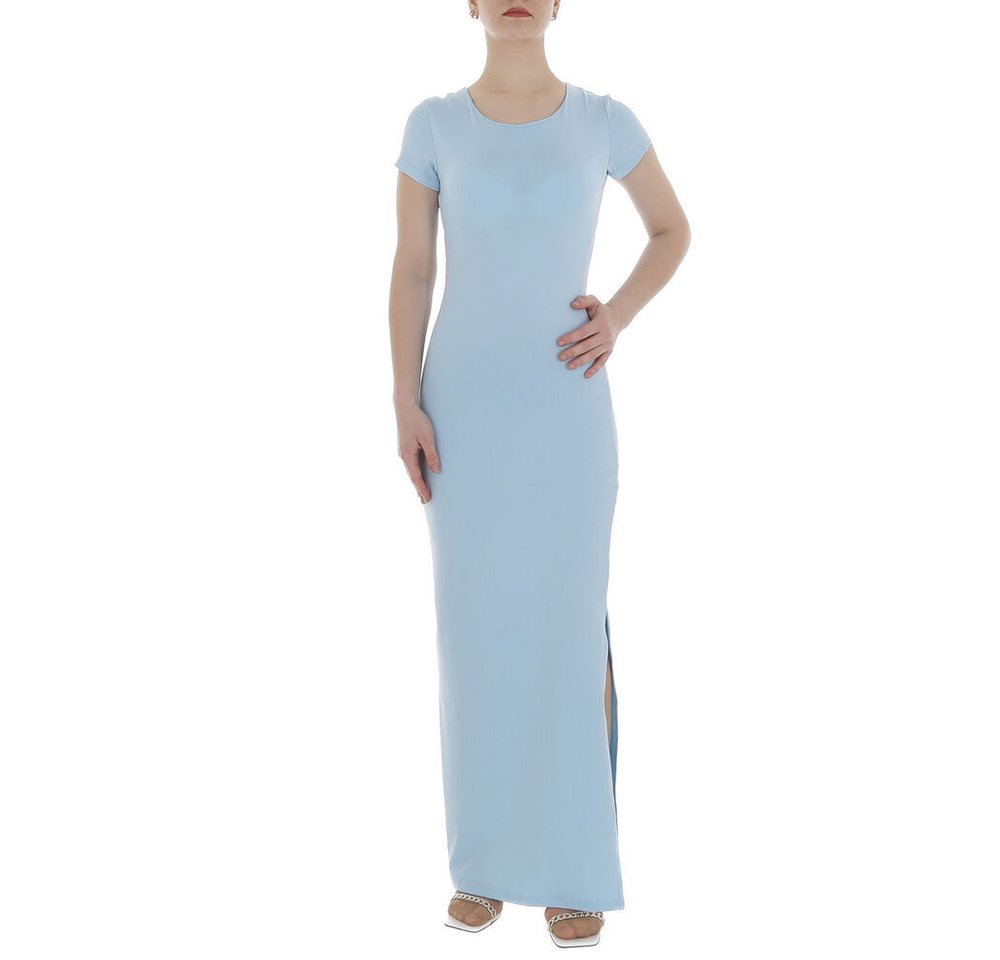 Ital-Design Maxikleid Damen Elegant Pencil (86365225) Stretch Maxikleid in Hellblau von Ital-Design