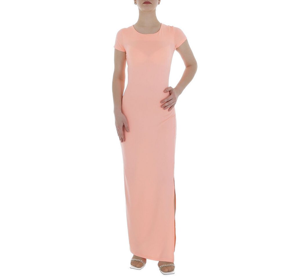 Ital-Design Maxikleid Damen Elegant Pencil (86365234) Stretch Maxikleid in Coral von Ital-Design