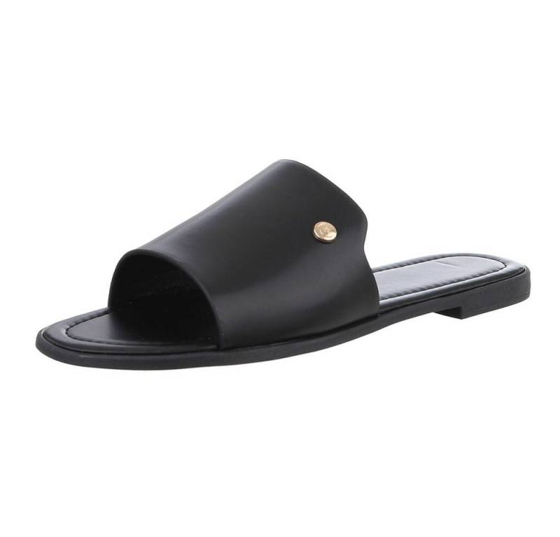 Ital-Design Moderne Sandalen für Damen – Eleganz und Komfort Pantolette (89319239) Blockabsatz Pantoletten in Schwarz von Ital-Design