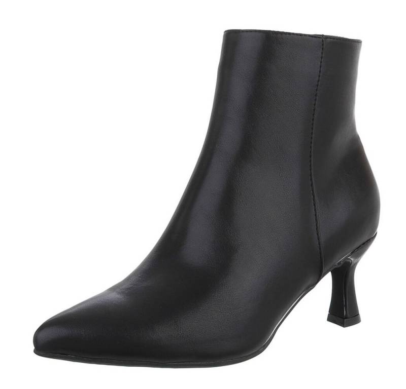 Ital-Design Modische Ankle Boots mit spitzem Fuß und Absatz Stiefelette (89852624) Pfennig-/Stilettoabsatz Stiefeletten in Schwarz von Ital-Design