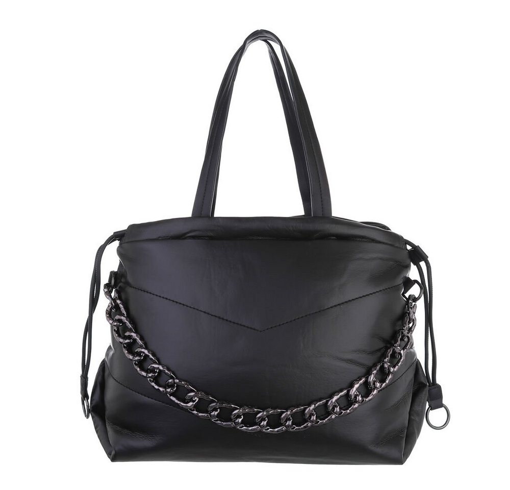 Ital-Design Schultertasche Mittelgroße, Damentasche Handtasche mit Kette von Ital-Design
