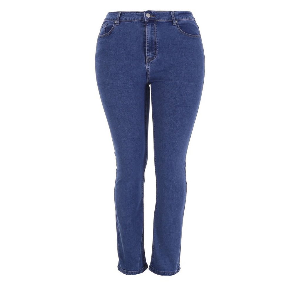 Ital-Design Skinny-fit-Jeans Damen Freizeit Stretch Skinny Jeans in Blau von Ital-Design