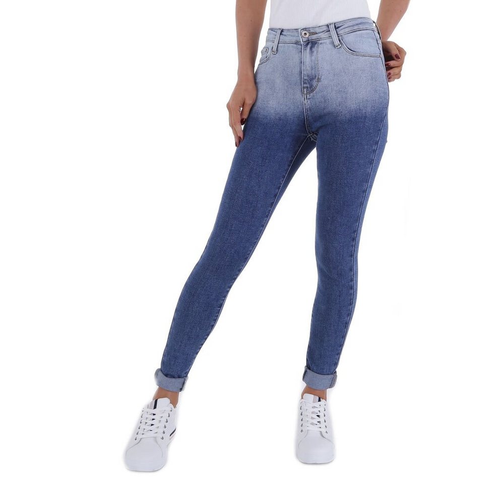 Ital-Design Skinny-fit-Jeans Damen Freizeit Stretch Skinny Jeans in Blau von Ital-Design