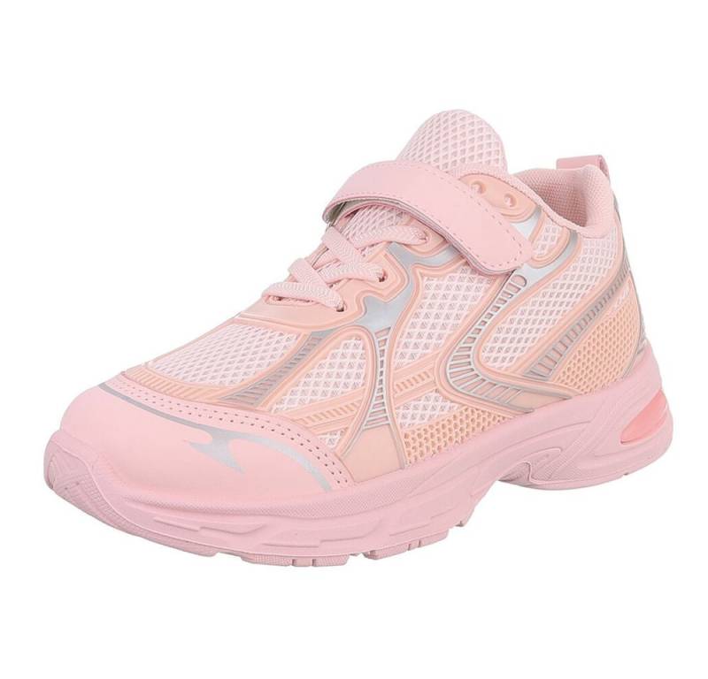 Ital-Design Sportliche Kinderschuhe mit verstellbarem Verschluss Sneaker (89545335) Flach Freizeitschuhe in Rosa von Ital-Design