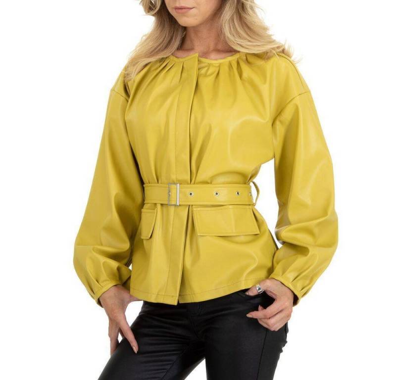 Ital-Design Steppjacke Damen Freizeit (76329235) Stretch Bikerjacke in Grün von Ital-Design