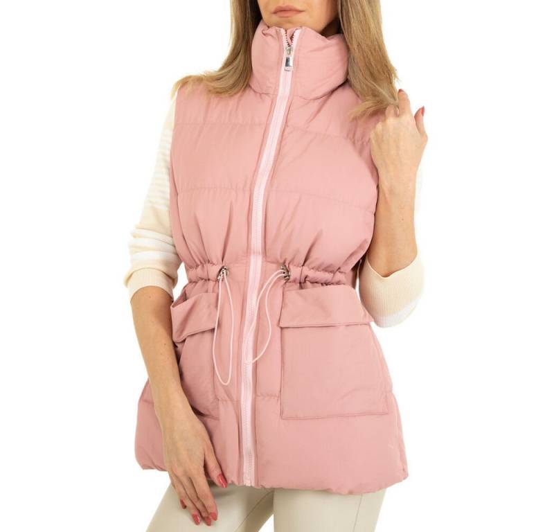 Ital-Design Steppweste Damen Freizeit (87256392) Gefüttert Winterjacke in Rosa von Ital-Design