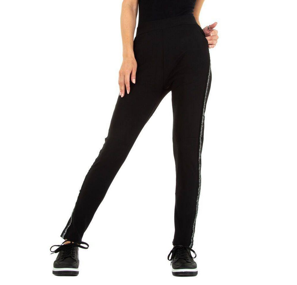 Ital-Design Stoffhose Damen Freizeit Stretch Stoffhose in Schwarz von Ital-Design