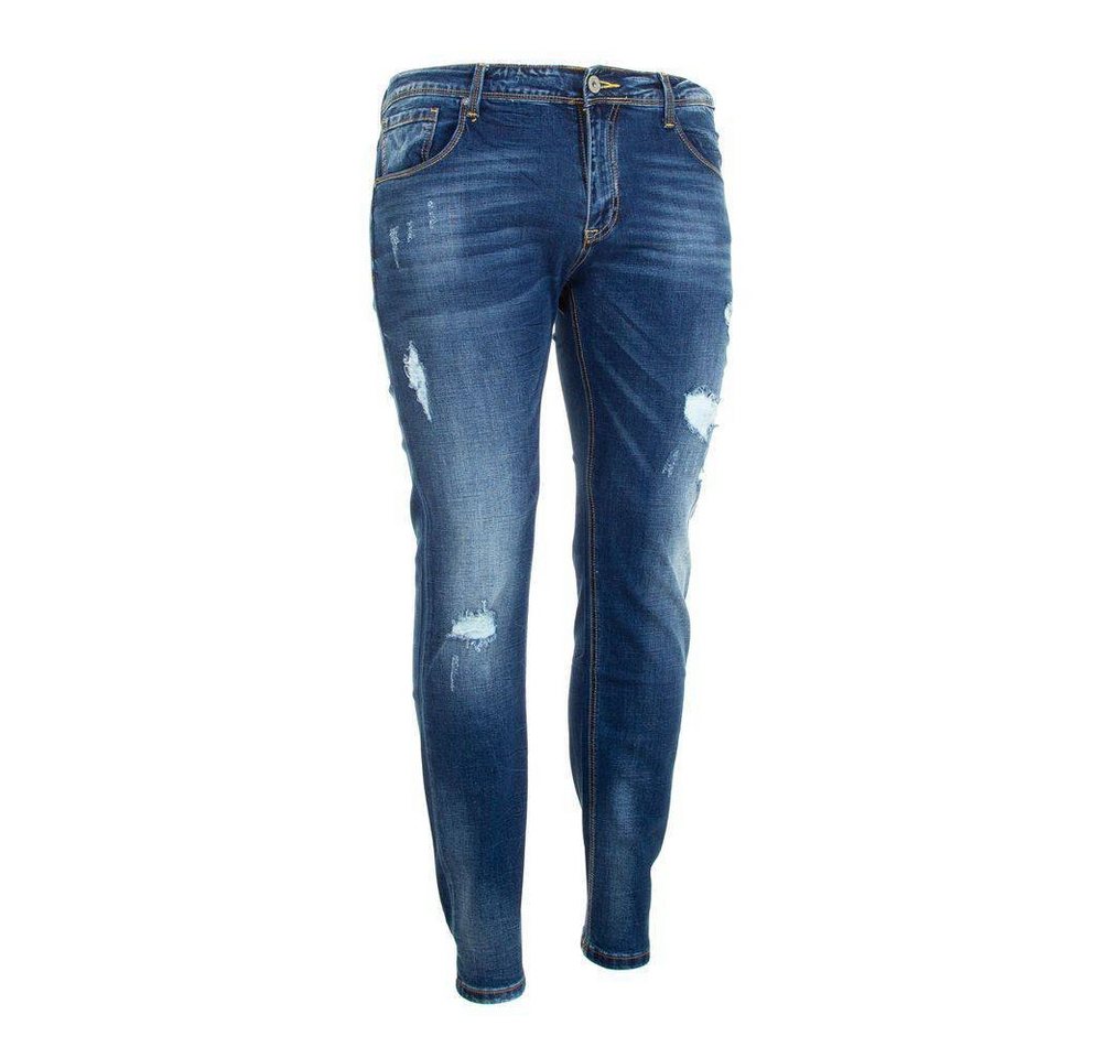 Ital-Design Stretch-Jeans Herren Freizeit Jeansstoff Jeans in Blau von Ital-Design