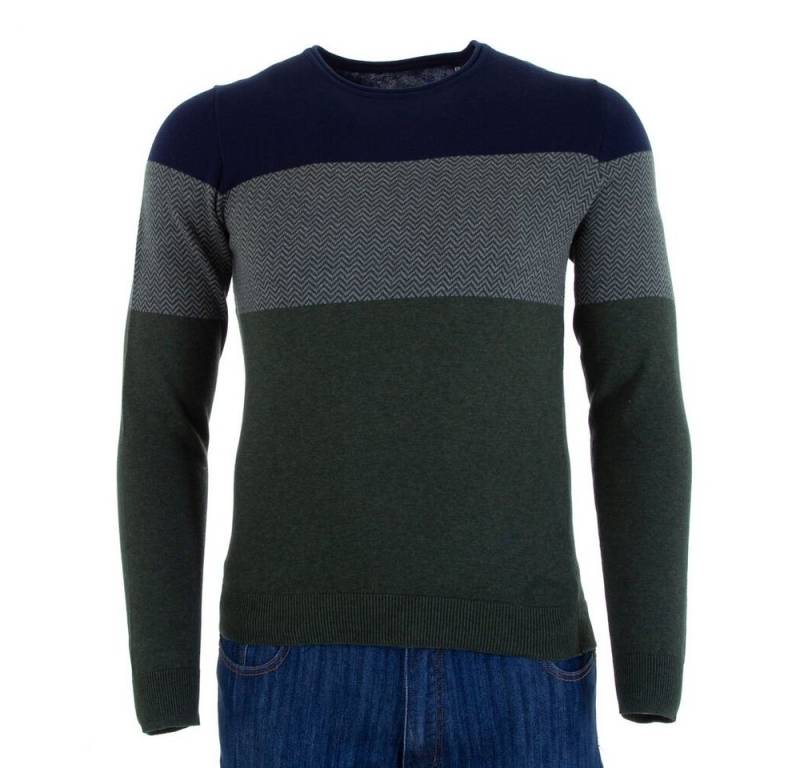 Ital-Design Strickpullover Herren Freizeit Stretch Pullover in Blau von Ital-Design
