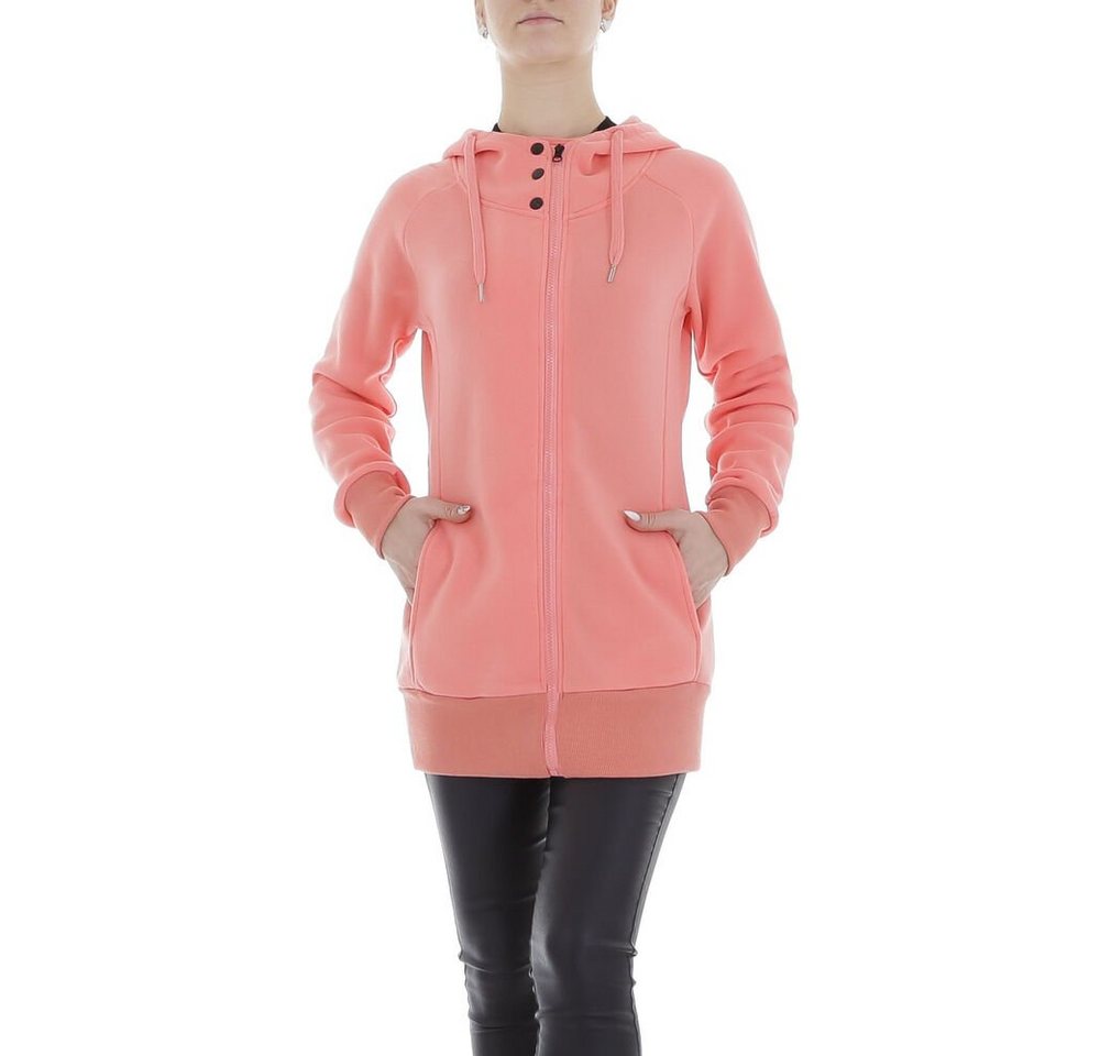 Ital-Design Sweatjacke Damen Freizeit (85855918) Kapuze Sweatjacke in Coral von Ital-Design