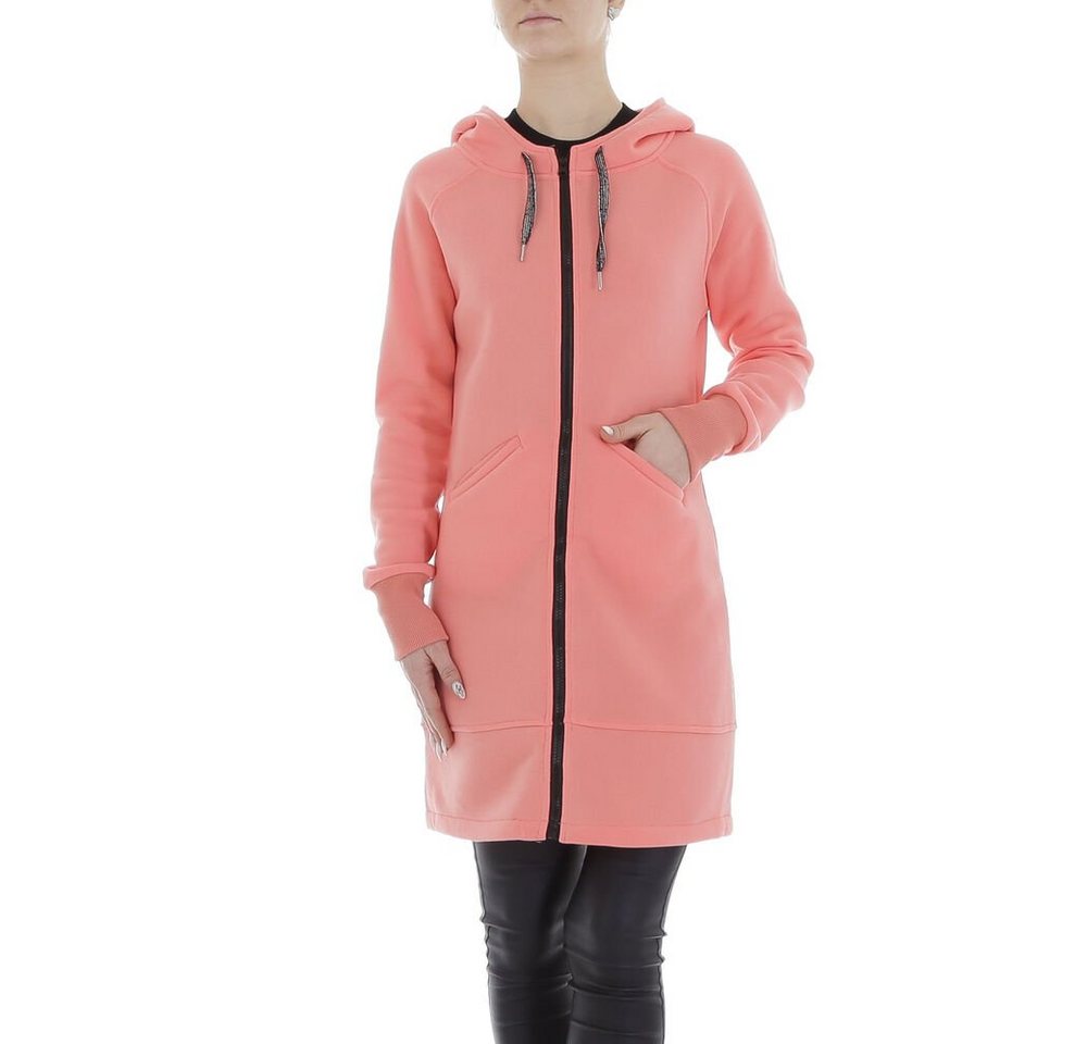 Ital-Design Sweatjacke Damen Freizeit (85855908) Kapuze Sweatjacke in Coral von Ital-Design