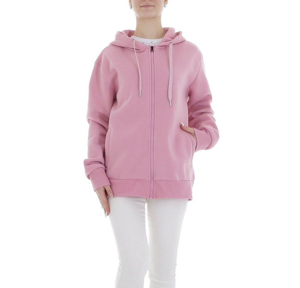 Ital-Design Sweatjacke Damen Freizeit Kapuze Sweatjacke in Lila von Ital-Design