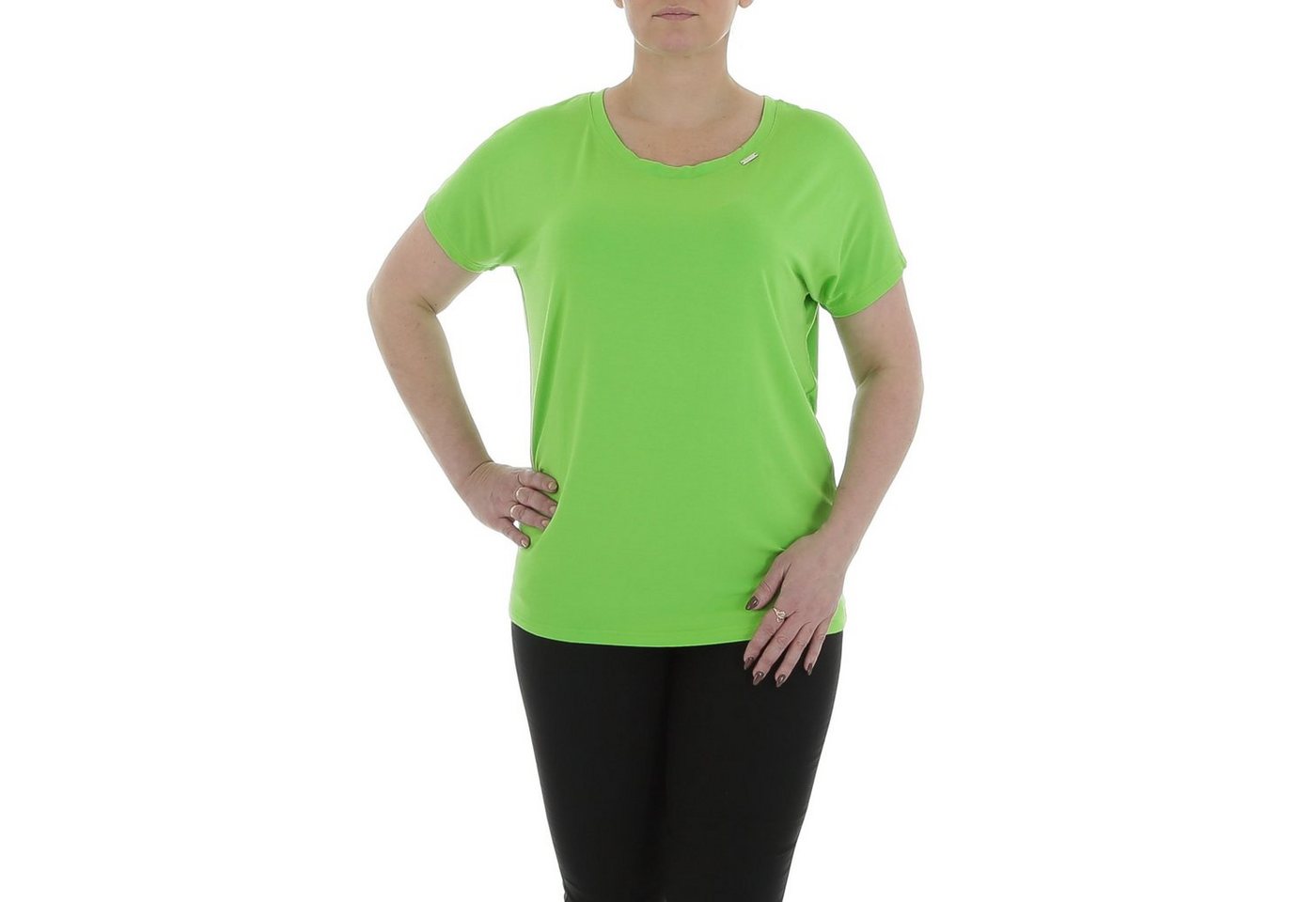 Ital-Design T-Shirt Damen Freizeit T-Shirt in Grün von Ital-Design
