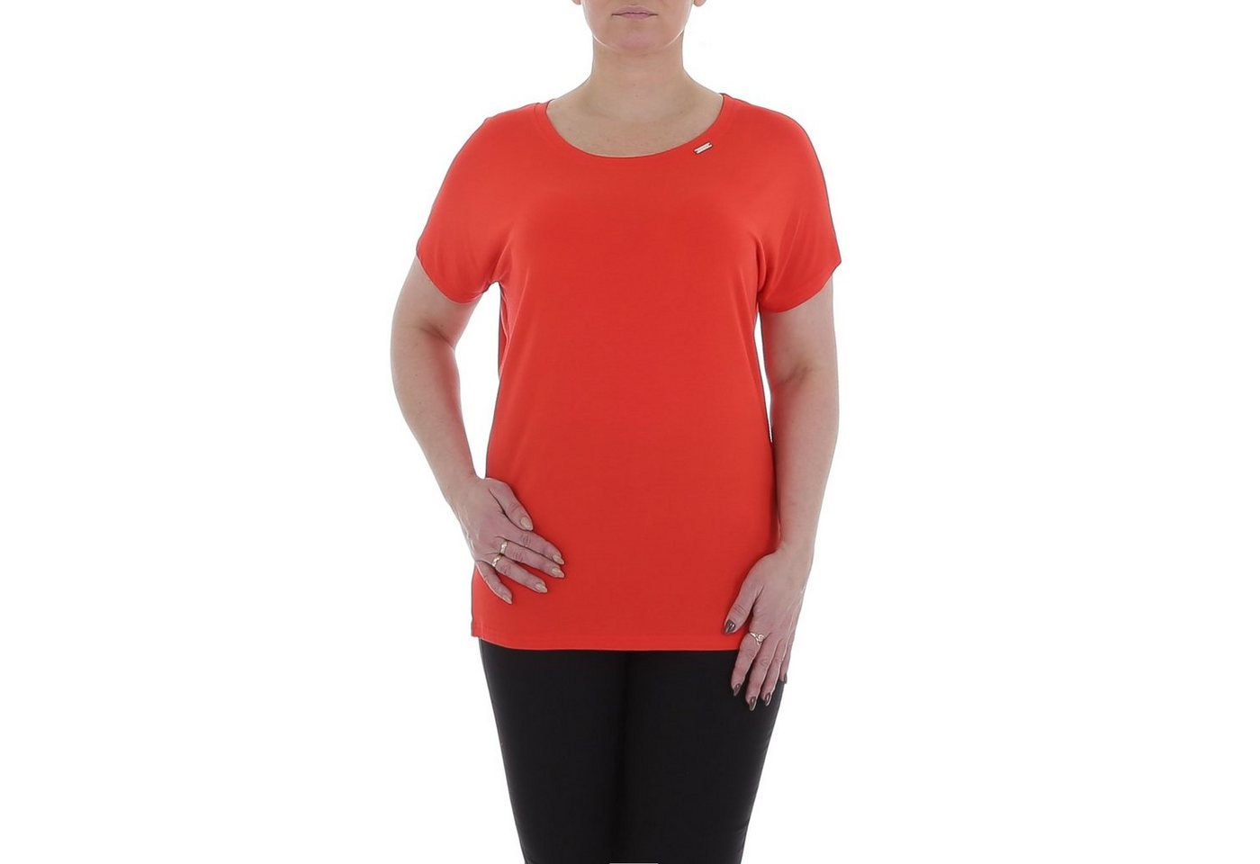 Ital-Design T-Shirt Damen Freizeit T-Shirt in Rot von Ital-Design