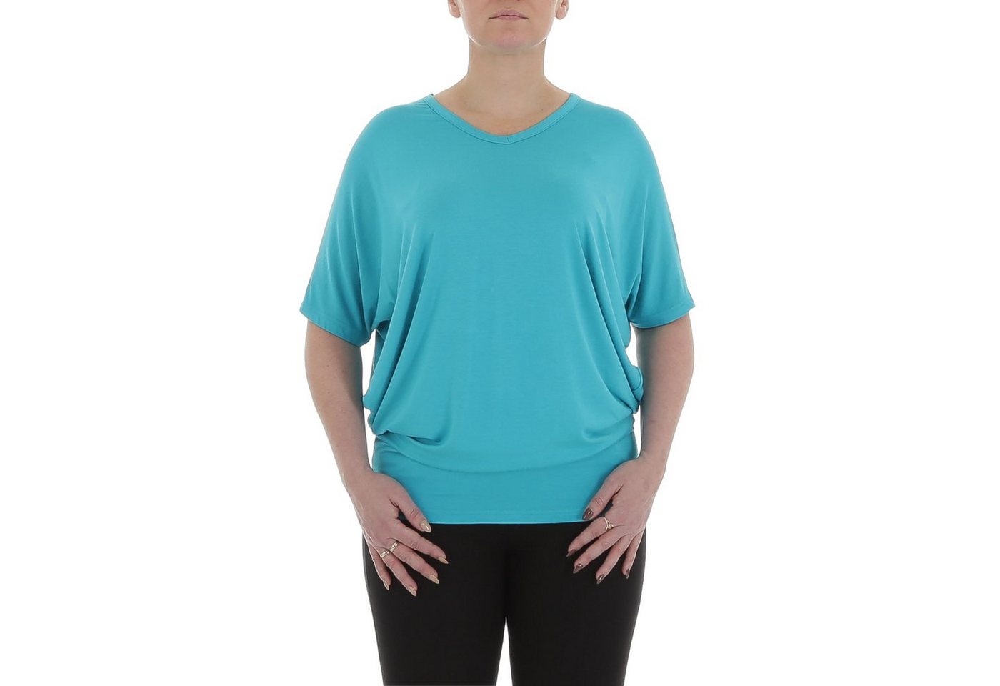 Ital-Design T-Shirt Damen Freizeit (85915840) T-Shirt in Türkis von Ital-Design