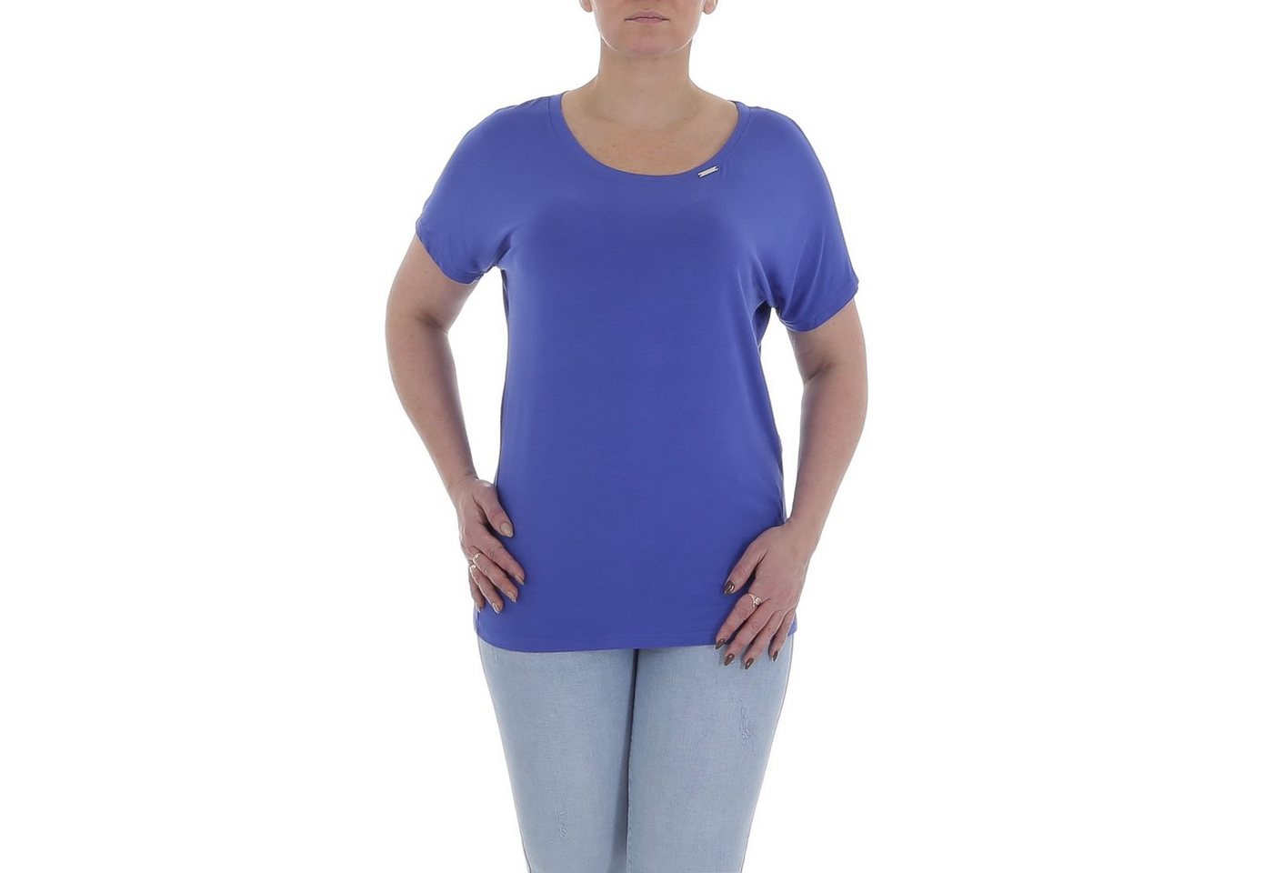 Ital-Design T-Shirt Damen Freizeit T-Shirt in Violett von Ital-Design