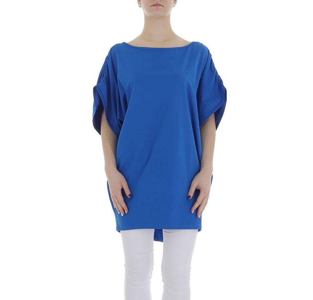 Ital-Design Tunikashirt Damen Freizeit (85987267) Stretch Top & Shirt in Blau von Ital-Design