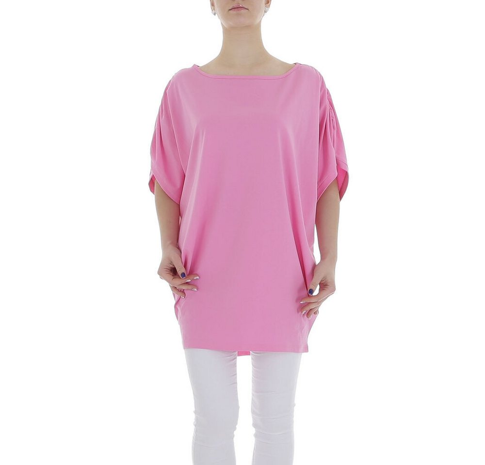 Ital-Design Tunikashirt Damen Freizeit (85987271) Stretch Top & Shirt in Rosa von Ital-Design