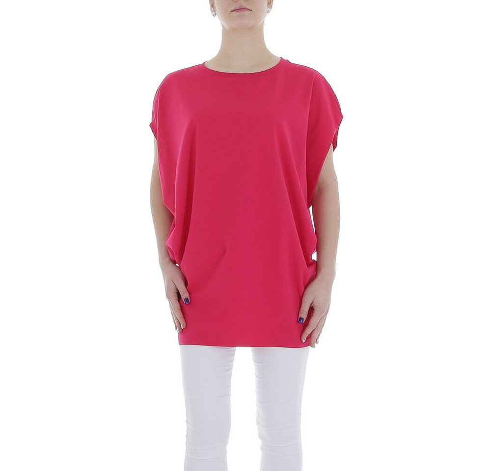 Ital-Design Tunikashirt Damen Freizeit (85987277) Stretch Top & Shirt in Pink von Ital-Design