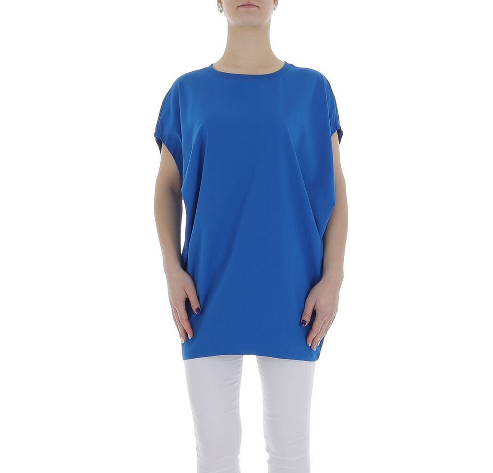 Ital-Design Tunikashirt Damen Freizeit (85987279) Stretch Top & Shirt in Blau von Ital-Design