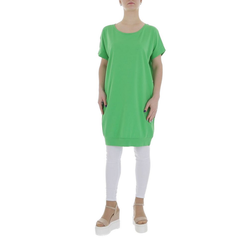Ital-Design Tunikashirt Damen Freizeit (85987299) Stretch Top & Shirt in Grün von Ital-Design