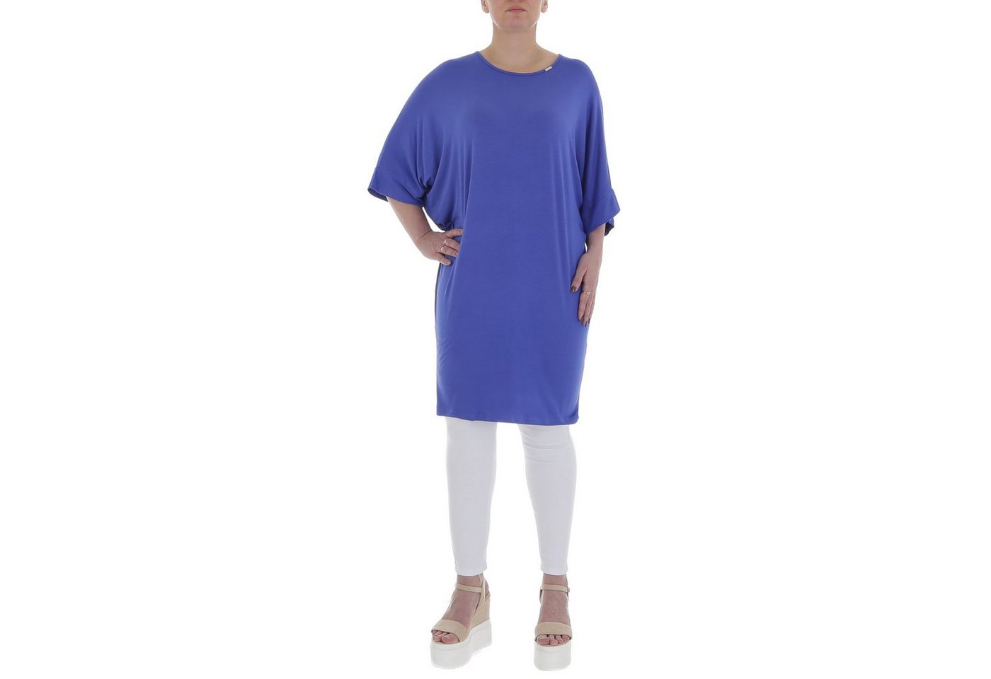 Ital-Design Tunikashirt Damen Freizeit Top & Shirt in Violett von Ital-Design