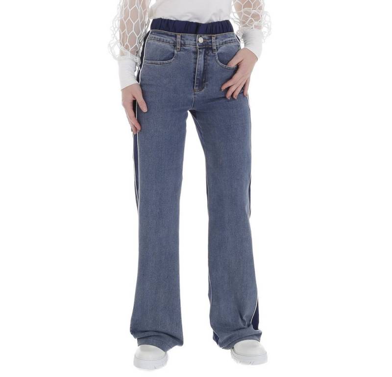 Ital-Design Weite Jeans Damen Freizeit (88578932) Lagenlook Stretch Jeans in Blau von Ital-Design