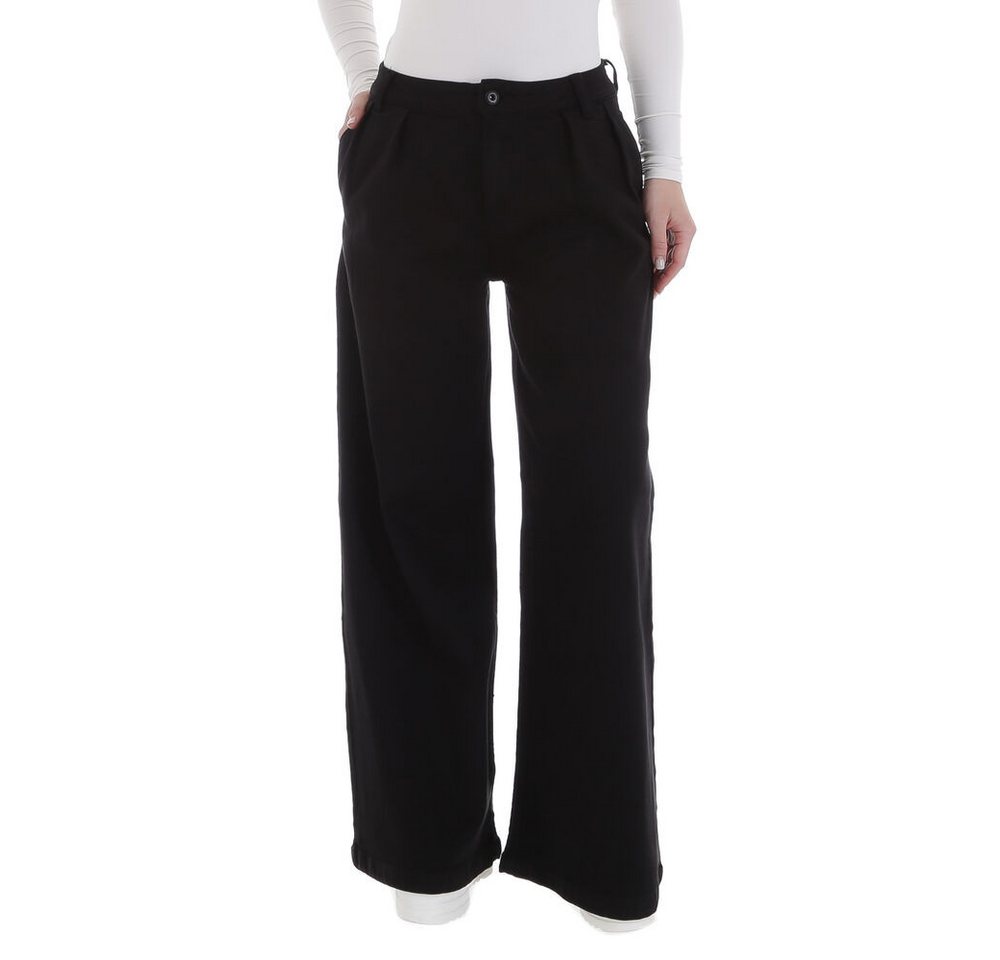 Ital-Design Weite Jeans Damen Freizeit (89550903) Used-Look Stretch High Waist Jeans in Schwarz von Ital-Design
