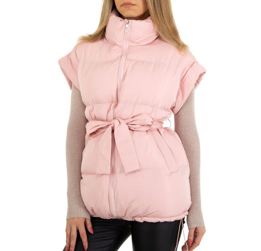 Ital-Design Winterjacke Damen Freizeit Gefüttert Winterjacke in Rosa von Ital-Design