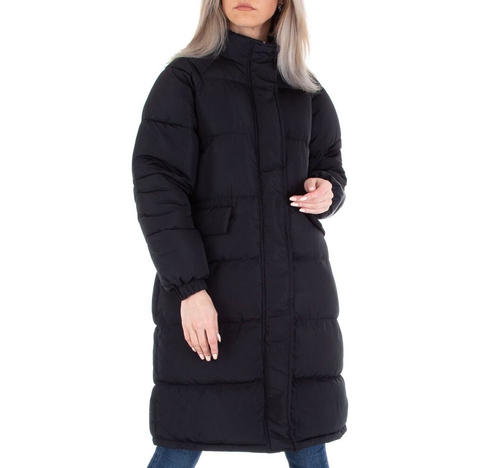 Ital-Design Winterjacke Damen Freizeit Gefüttert Winterjacke in Schwarz von Ital-Design