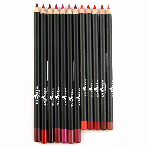 12pc Italia Deluxe Ultra Fine Lip Liner set of 12 color by Italia Deluxe von Italia Deluxe
