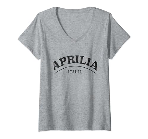 Damen Aprilia Italia - Aprilia Italien T-Shirt mit V-Ausschnitt Damen Aprilia Italia - Aprilia Italien T-Shirt mit V-Ausschnitt von Italia Hometown Designs