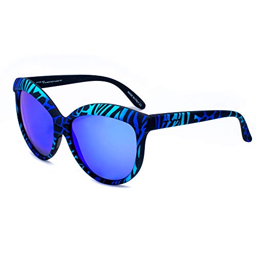 Italia Independent Damen 0092-ZEF-022 Sonnenbrille, Mehrfarbig (Azul/Negro), 58.0 von Italia Independent
