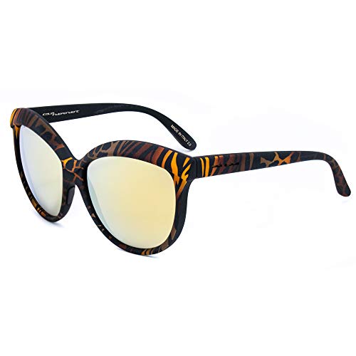 Italia Independent Damen 0092-ZEF-044 Sonnenbrille, Mehrfarbig (Naranja/Marrón/Negro), 58.0 von Italia Independent