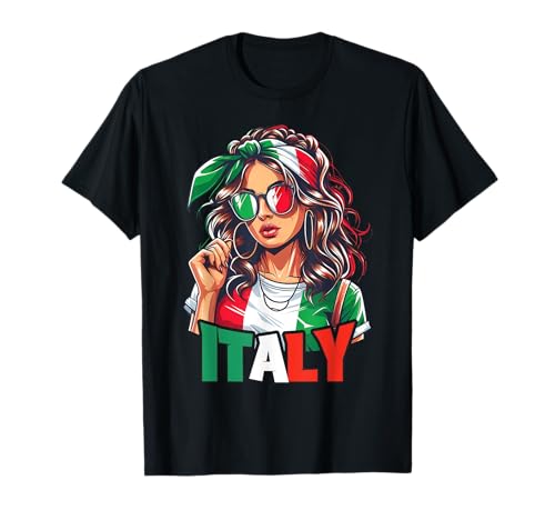 Italien Flagge Frau Sonnenbrille Mädchen Italy & Italia T-Shirt von Italia Nationalstolz Länder & Italienisch Geschenk