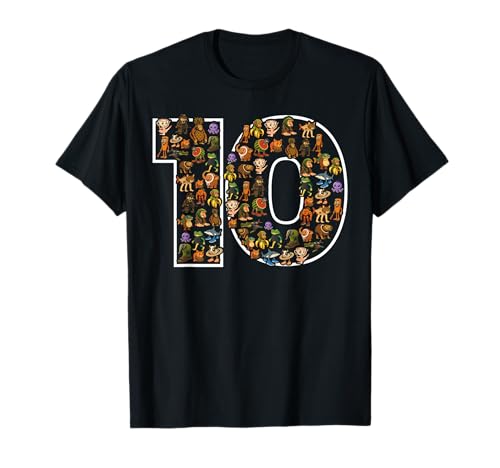 Italian Brainrot Geburtstag 10 Alter Meme 10. Kinder Jungen Mädchen T-Shirt von Italian Brainrot Italian Brainrot Funny Memes