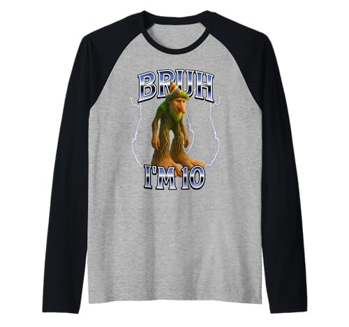 Italian Brainrot Birthday 10 Years Old Kids Raglan von Italian Brainrot Birthday Wear