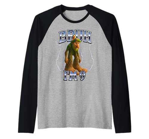 Italian Brainrot Birthday 9 Years Old Kids Raglan von Italian Brainrot Birthday Wear