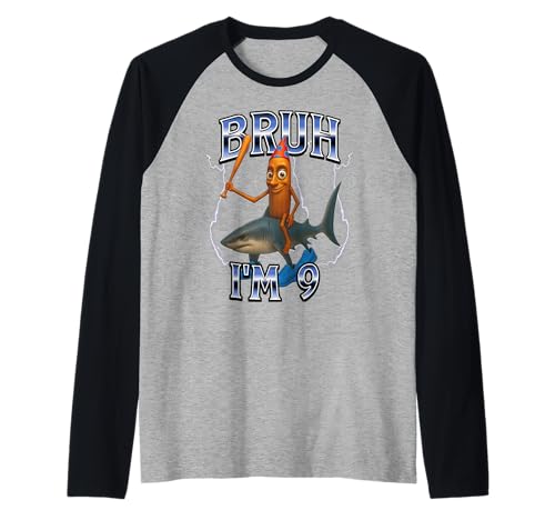 Italian Brainrot Birthday 9 Years Old Kids Raglan von Italian Brainrot Birthday Wear