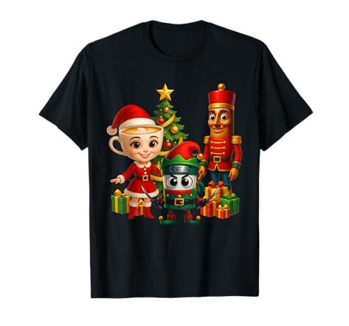 Weihnachten 2025 Brainrot Kostüm Weihnachtsmann Elfe Nussknacker Kinder T-Shirt Weihnachten 2025 Brainrot Kostüm Weihnachtsmann Elfe Nussknacker Kinder T-Shirt von Italian Brainrot Christmas Costume