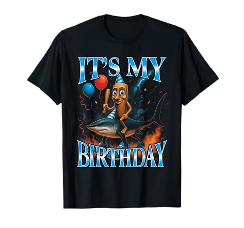 Italian Brainrot Tung Saher Tralala Geburtstag Kinder Meme T-Shirt von Italian Brainrot Lustige Virale KI Meme Motive