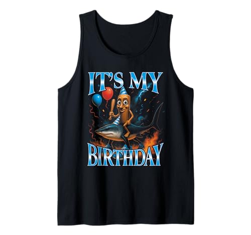 Italian Brainrot Tung Saher Tralala Geburtstag Kinder Meme Tank Top von Italian Brainrot Lustige Virale KI Meme Motive