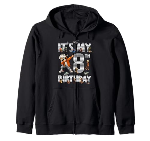 Es ist Mein 8. Geburtstag, Dabbing Boy Italian Brainrot Meme Kapuzenjacke von Italian Brainrot Meme Birthday Boy 8 Year Old Tee