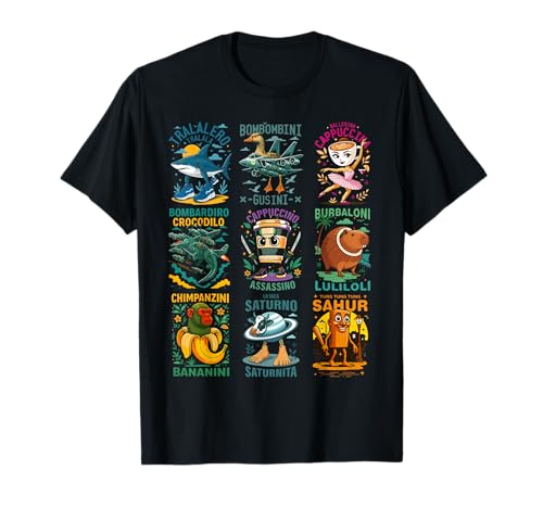 Top Brainrot Charakter Kinder Favorite Boys Meme AI Monster T-Shirt Top Brainrot Charakter Kinder Favorite Boys Meme AI Monster T-Shirt von Italian Brainrot Top Collection