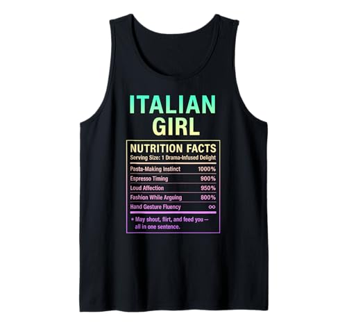 Italienisches Mädchen Stolze italienische Frauen Mädchen Tank Top von Italian Culture Gifts for Strong Women of Italia