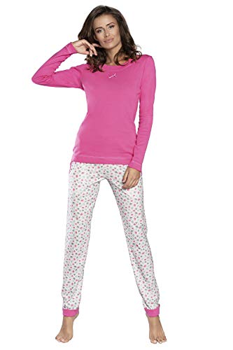 Italian Fashion IF Damen Schlafanzug lang Pyjama Set | Nachtwäsche Hausanzug Langearm Zweiteiliger Sleepwear von Italian Fashion IF