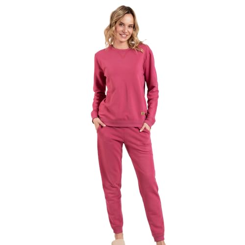 Italian Fashion Damen Lounge Anzug | Freizeitanzug | Hausanzug Panama, pink, M von Italian Fashion IF